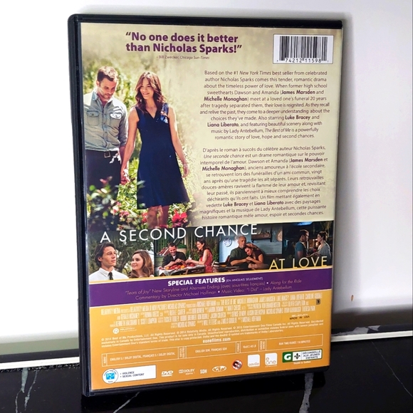 The Best of Me DVD Movie - Starring James Marsden & Michelle Monaghan - Picture 2 of 5